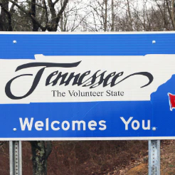 Tennessee Welcomes You road sign, The Volunteer State