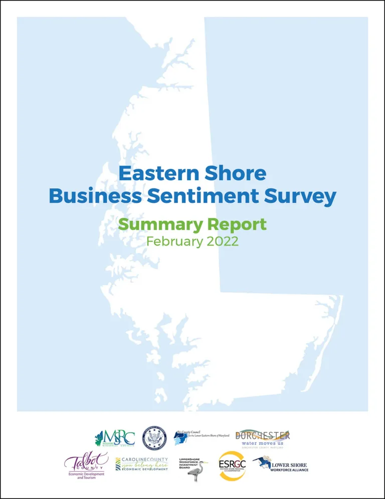 Cover: Eastern Shore Business Sentiment Survey, Summary Report, February 2022