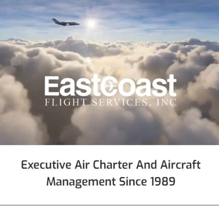 Logo: Eastcoast Flight Services, Inc., Executive Air Charter and Aircraft Management Since 1989