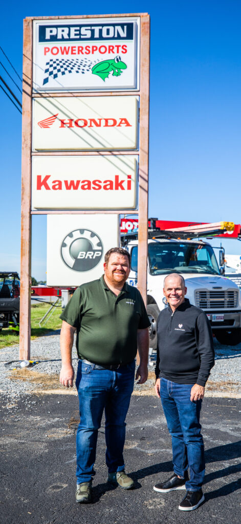 Dave and David Wilson Jr at Preston Powersports