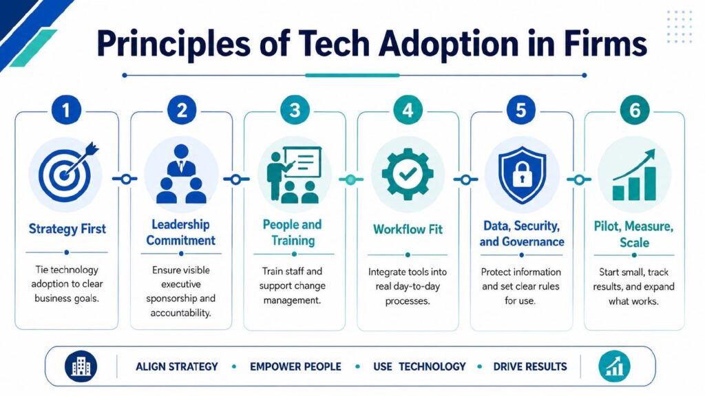Principles of Tech Adoption in Firms